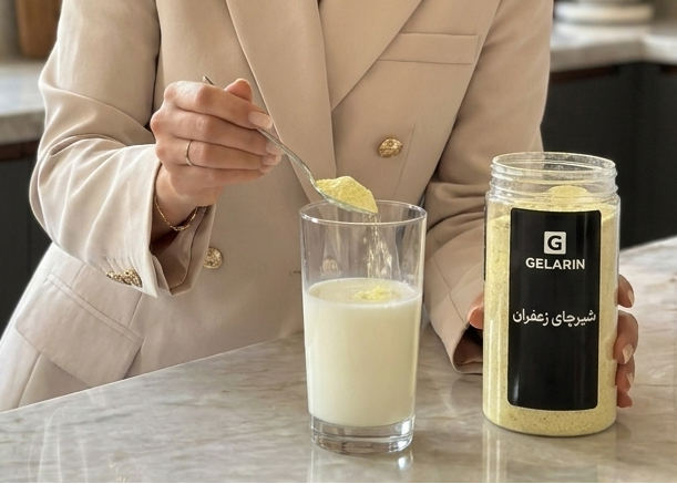 پودر شیر چای زعفران برند گلارین -اقساط