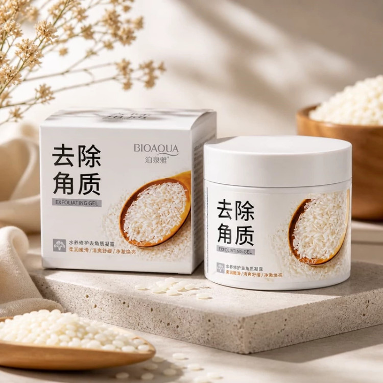 ژل اسکراب برنج بیوآکوا BIOAQUA - قسطی
