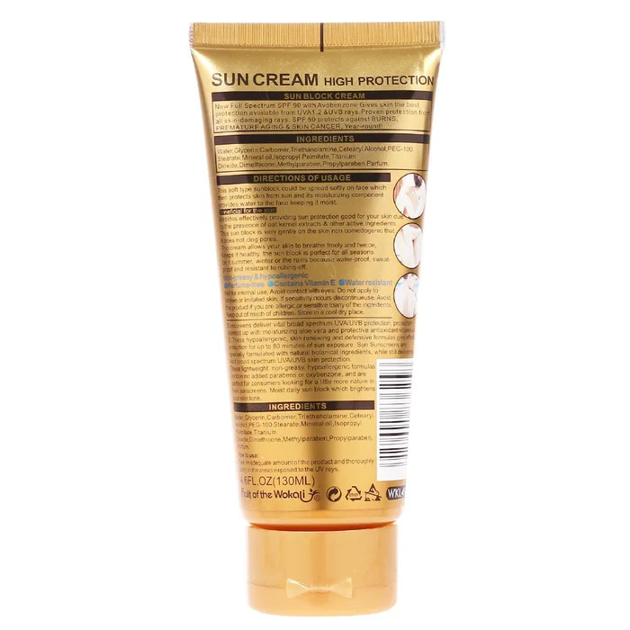 کرم ضد آفتاب بدون رنگ spf 90 مناسب برای انواع پوست ها حجم ۱۳۰ میل- قسطی