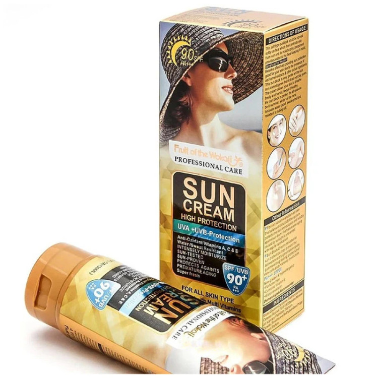 کرم ضد آفتاب بدون رنگ spf 90 مناسب برای انواع پوست ها حجم ۱۳۰ میل- قسطی