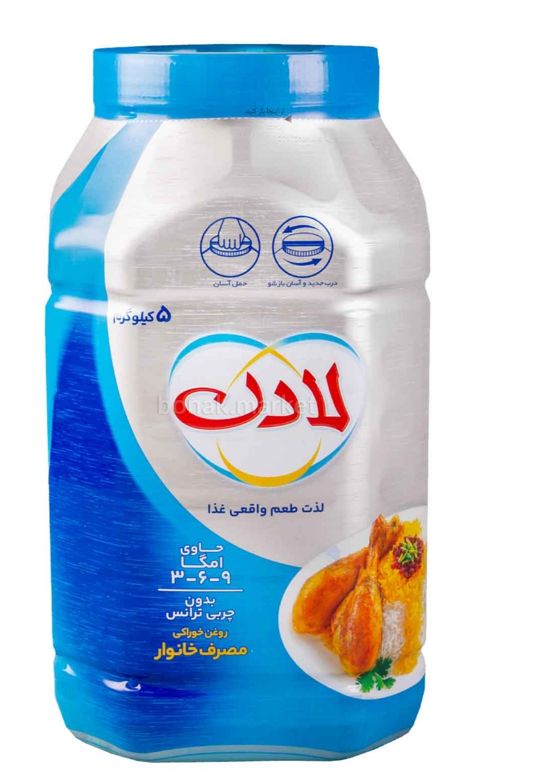 روغن جامد ۵ کیلویی لادن ـ قسطی